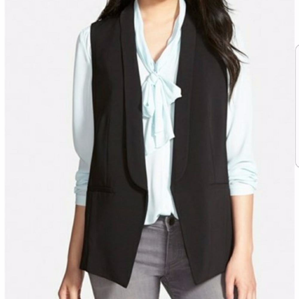 Halogen Tuxedo Sleeveless Blazer